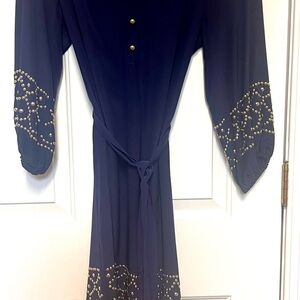 Lilly Pulitzer Midnight Blue Dress with Gold Accents